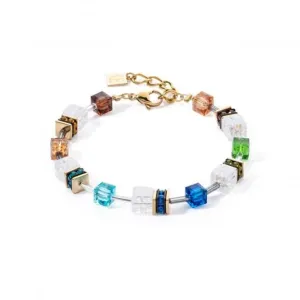 Swarovski Crystal Multicolour Gold Bracelet 3018/30-1516 Coeur De Lion Jewellery
