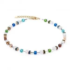 Swarovski Crystal Multicolour Gold Necklace 3018/10-1516 Coeur De Lion Jewellery
