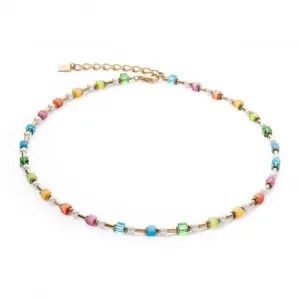Swarovski Crystal Multicolour Gold Necklace 4356/10-1516 Coeur De Lion Jewellery