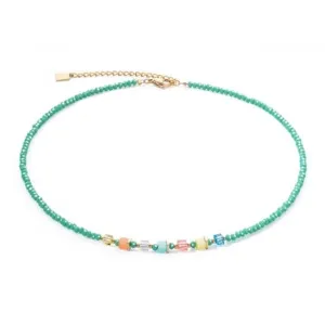 Swarovski Crystal Multicolour Green Necklace 4357/10-1505 Coeur De Lion Jewellery