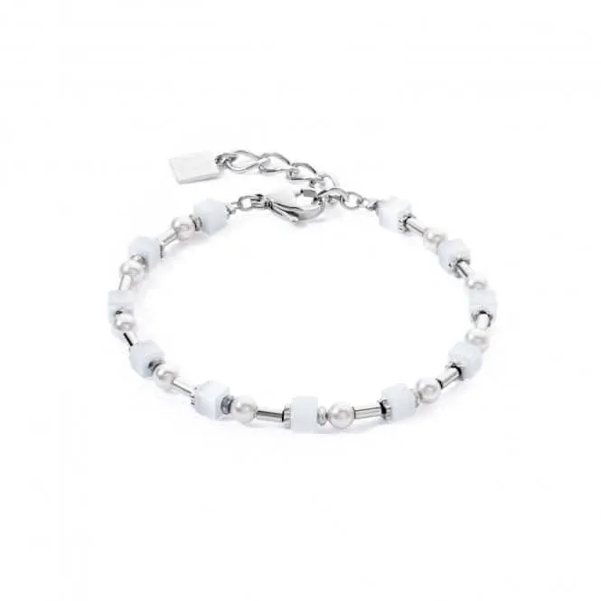 Swarovski Crystal White Silver Bracelet 4356/30-1417 Coeur De Lion Jewellery