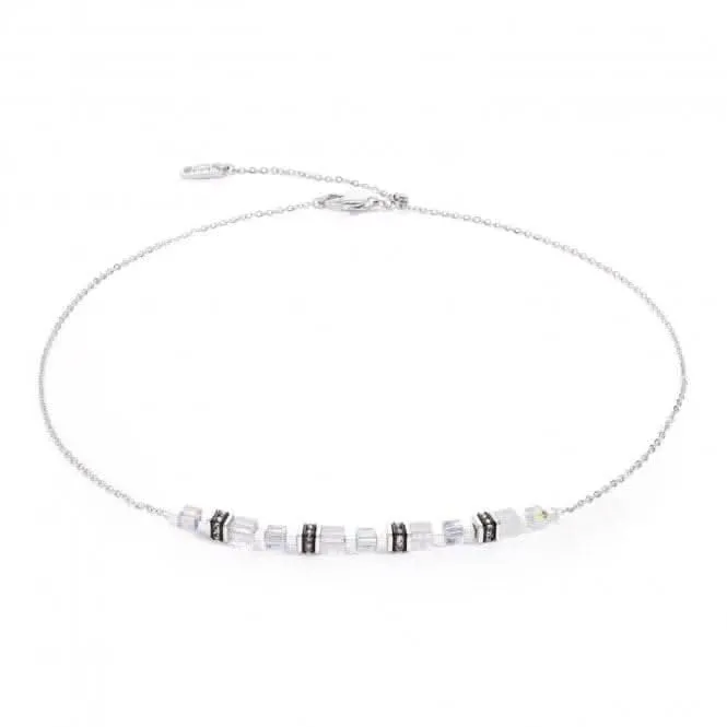 Swarovski Crystal White Silver Necklace 5076/10-1417 Coeur De Lion Jewellery