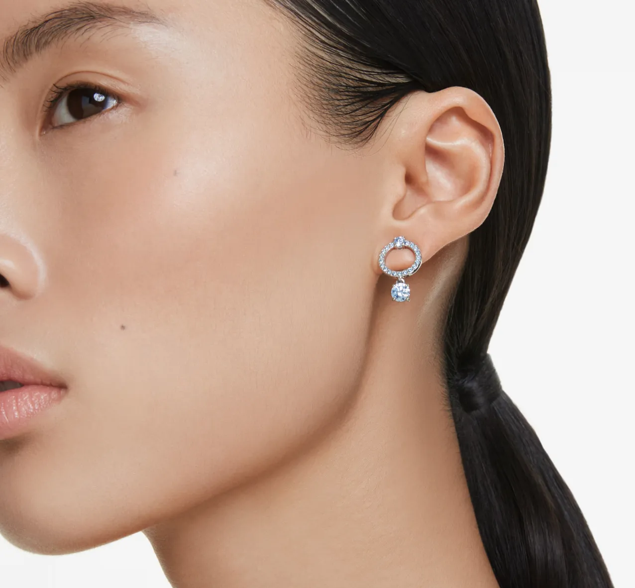 Swarovski Jewellery Attract Round Blue Drop Earrings