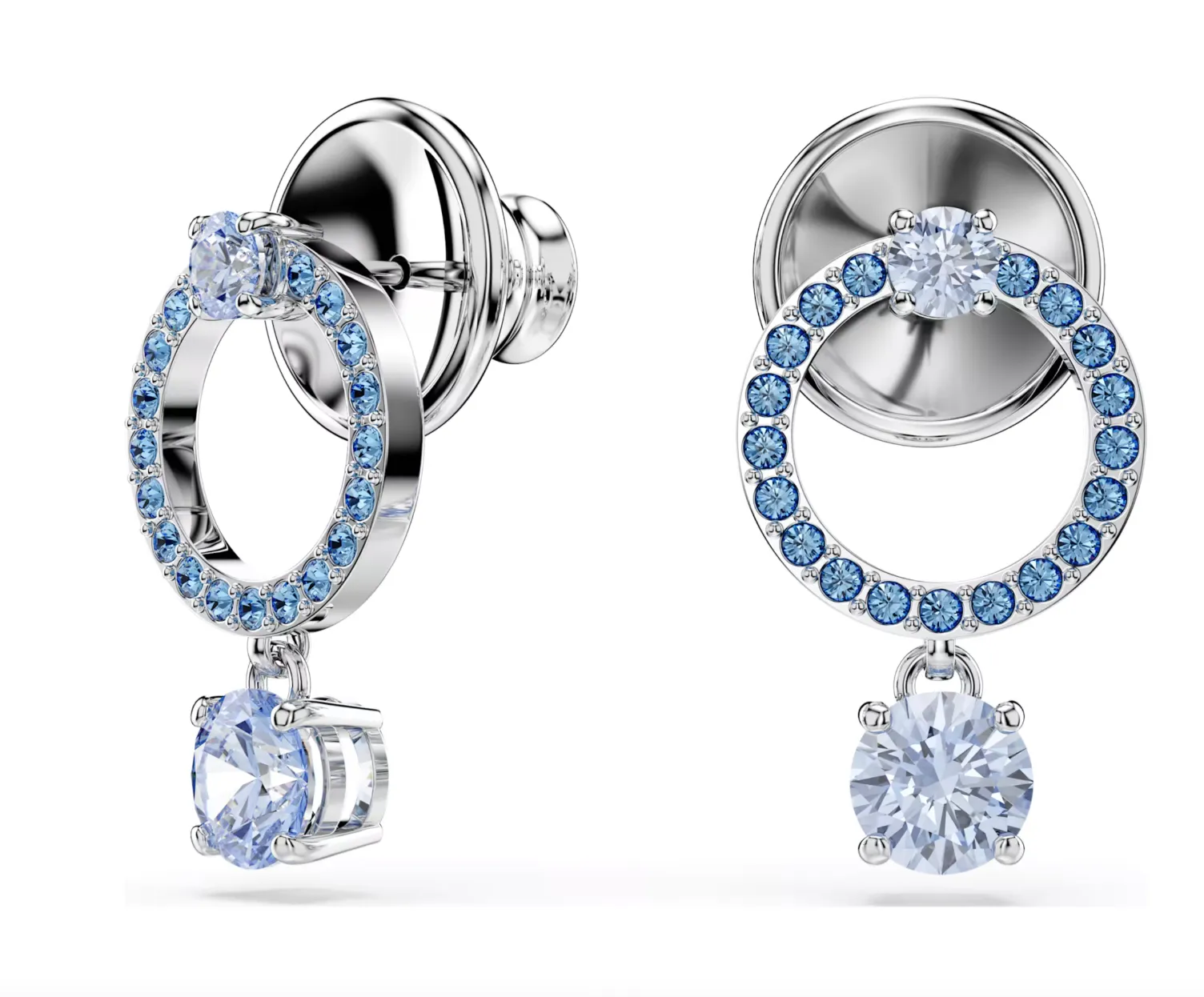 Swarovski Jewellery Attract Round Blue Drop Earrings