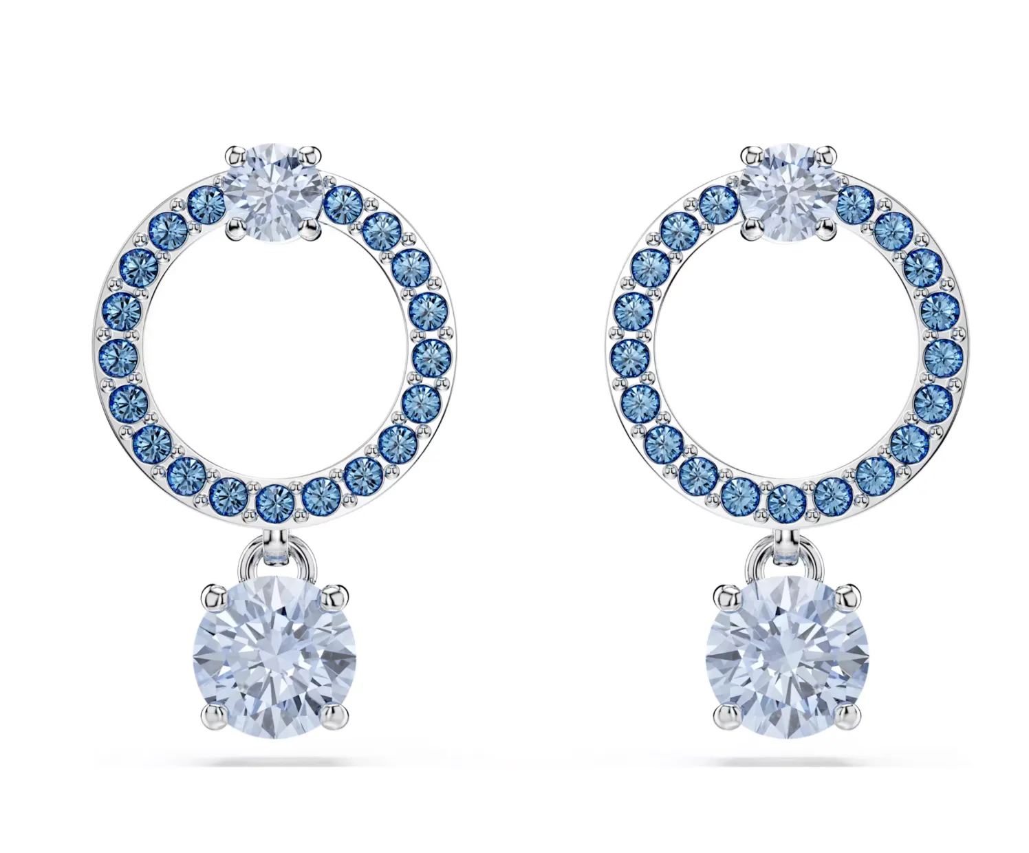 Swarovski Jewellery Attract Round Blue Drop Earrings