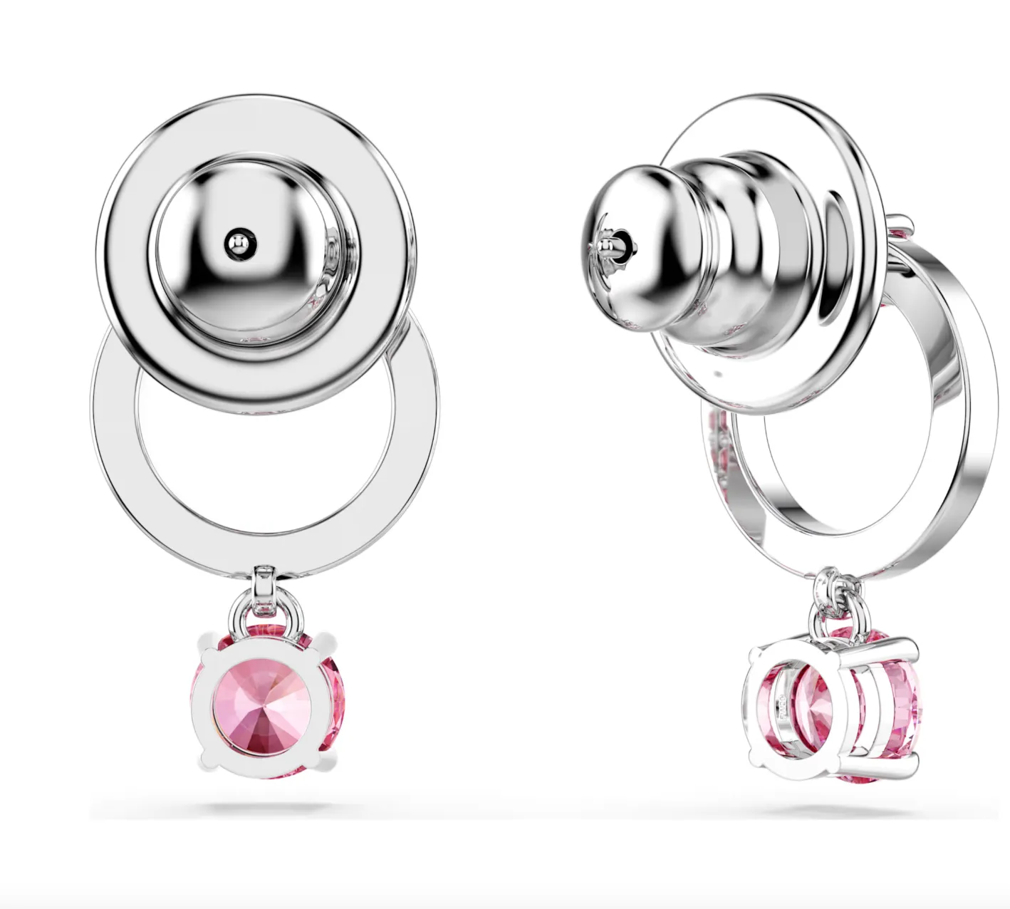 Swarovski Jewellery Attract Round Pink Drop Earrings