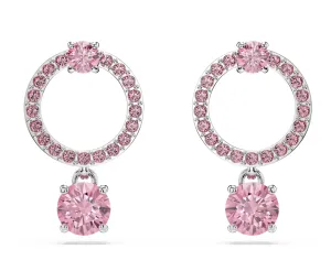 Swarovski Jewellery Attract Round Pink Drop Earrings