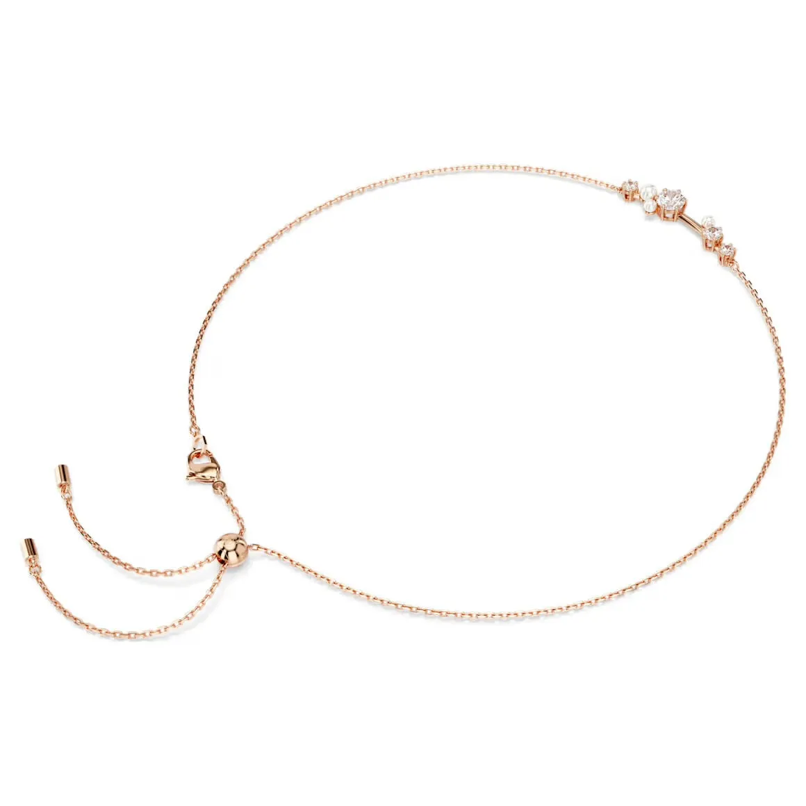 Swarovski Jewellery Constella Pearl & Round Cuts Rosegold Necklace