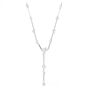 Swarovski Jewellery Constella Pearl & Round Cuts Silver Y Necklace