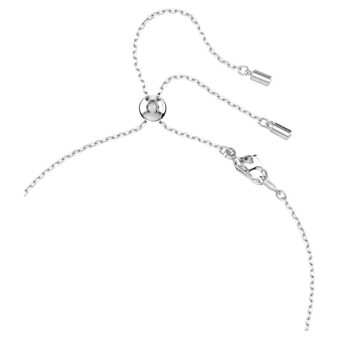 Swarovski Jewellery Constella Pearl & Round Cuts Silver Y Necklace