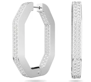 Swarovski Jewellery Dextera Hoop Large Silver Octagonal Earrings