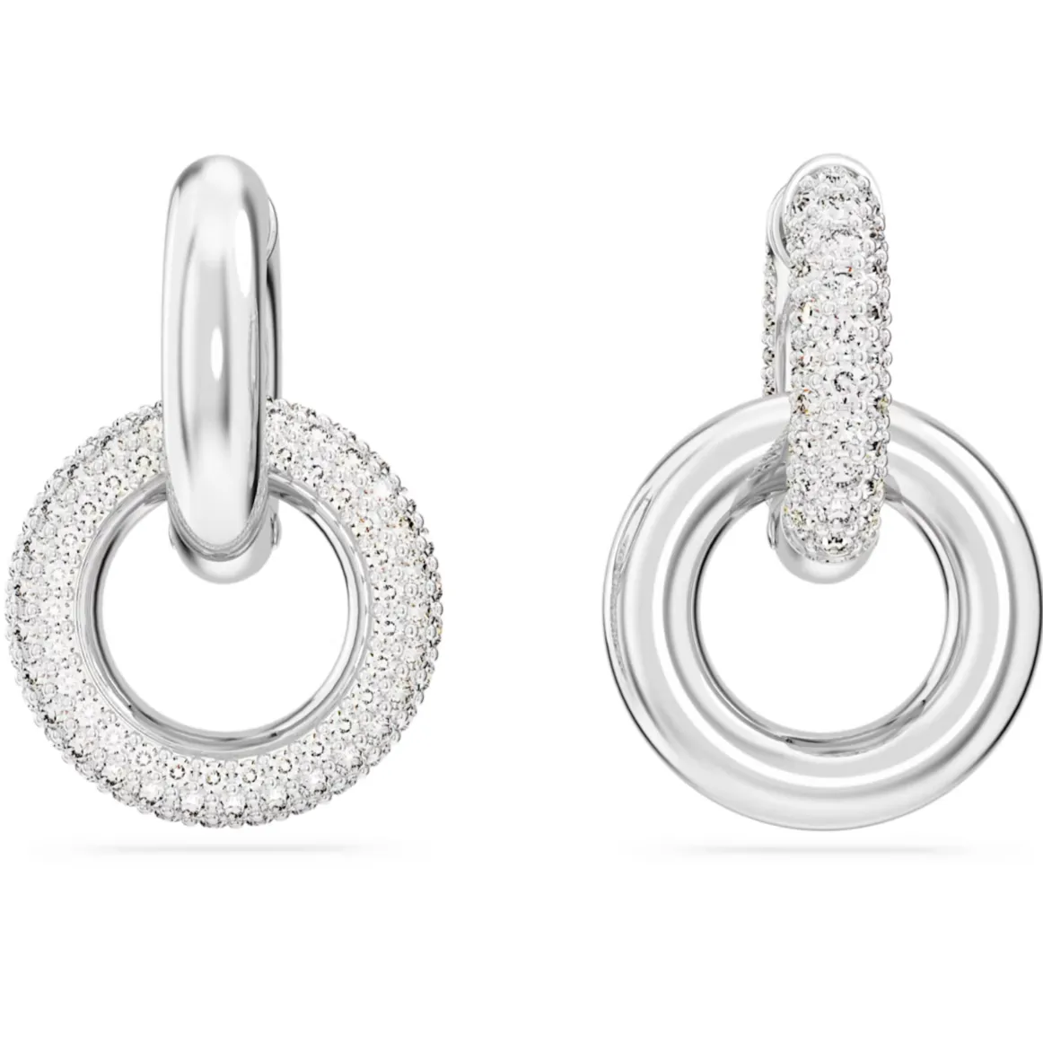 Swarovski Jewellery Dextera Silver Interlocking Hoop Earring