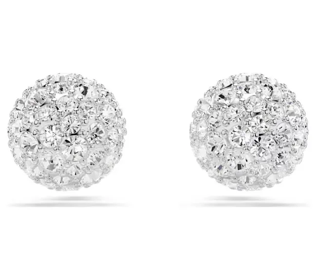 Swarovski Jewellery Dextera Sphere with Crystals Silver Stud Earrings