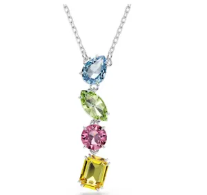 Swarovski Jewellery Gema Mixed cuts Multicoloured Silver Y Pendant