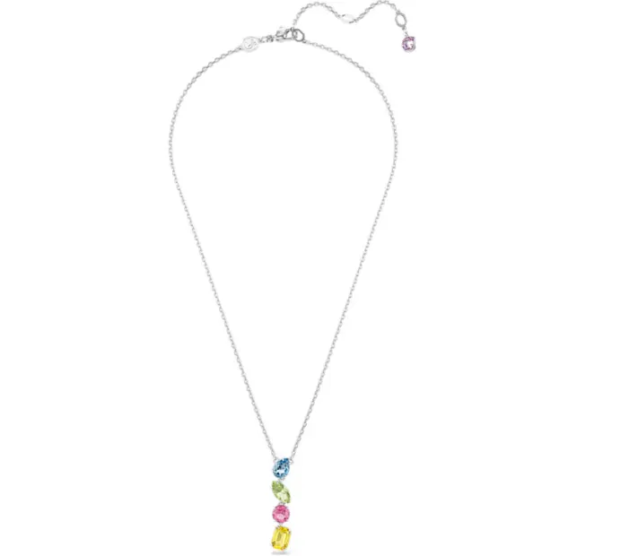 Swarovski Jewellery Gema Mixed cuts Multicoloured Silver Y Pendant