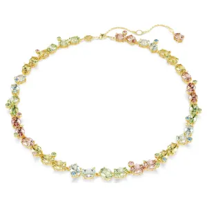 Swarovski Jewellery Gema Multicoloured Mixed Cuts Gold Tennis Necklace