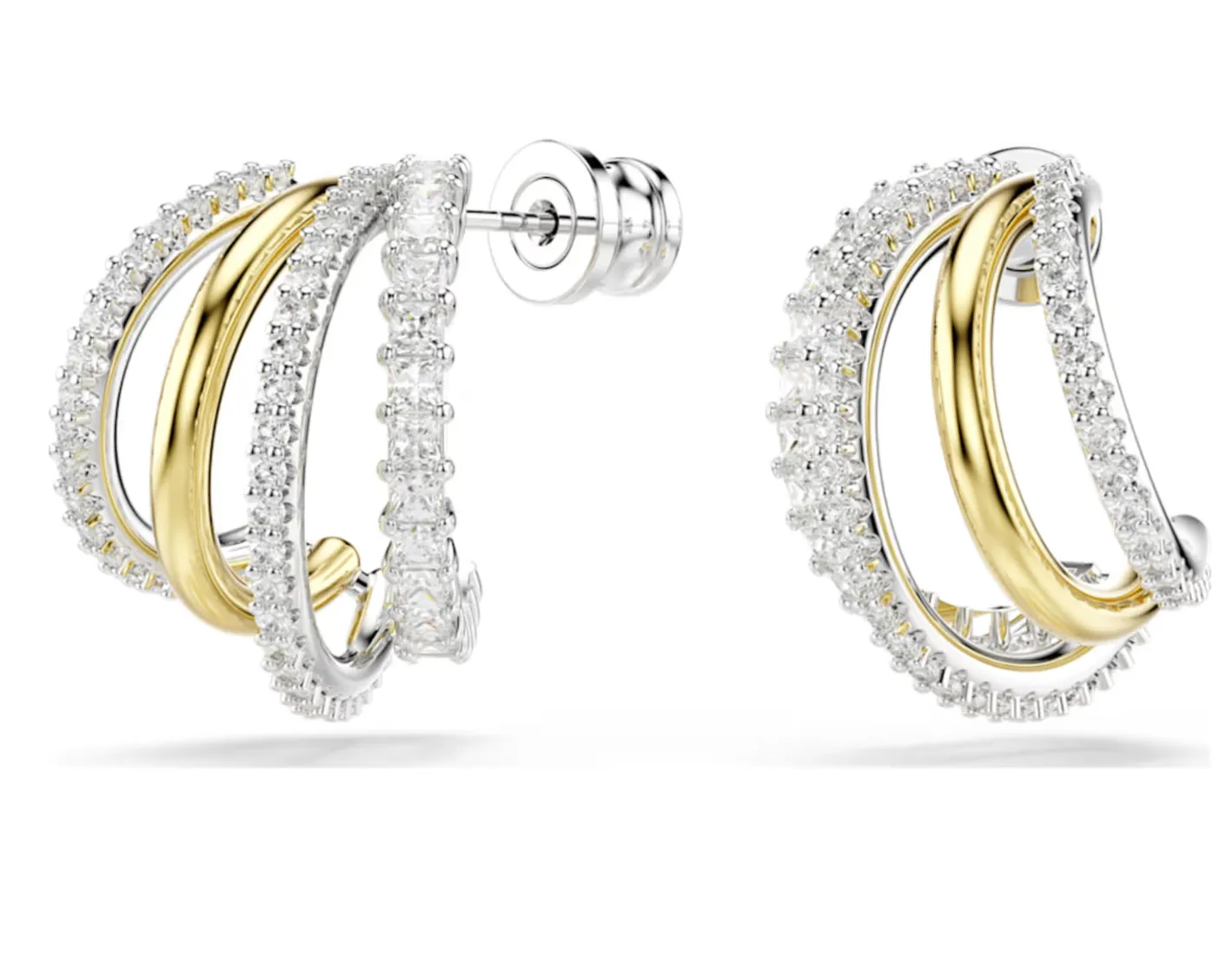 Swarovski Jewellery Hyperbola 4 Hoop Silver Earrings