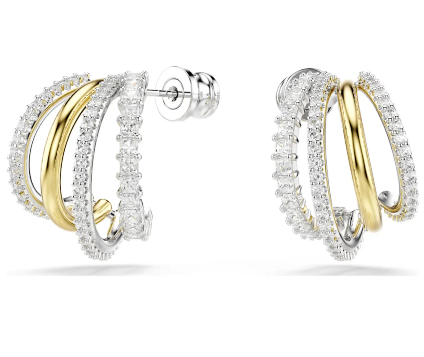 Swarovski Jewellery Hyperbola 4 Hoop Silver Earrings