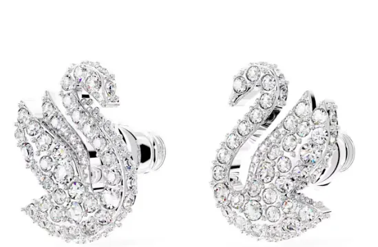 Swarovski Jewellery Iconic Silver Swan Earrings