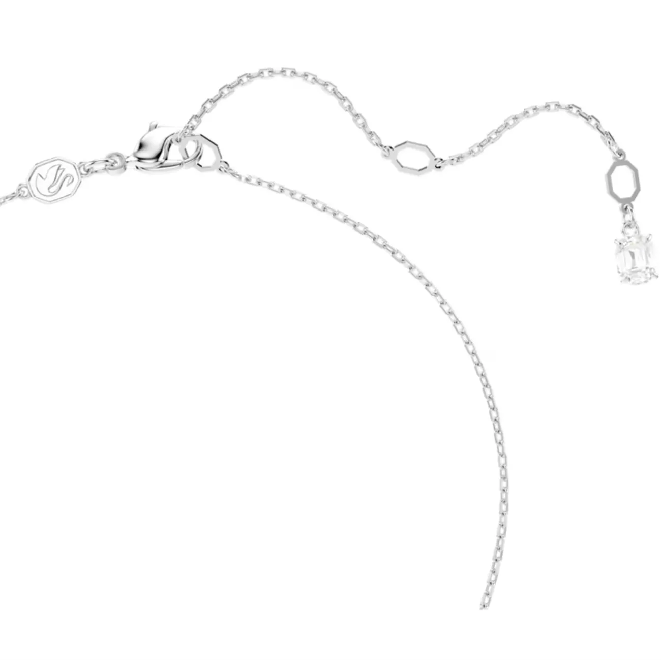 Swarovski Jewellery Idyllia Mixed Cuts Snowflake, White, Rhodium Plated Necklace