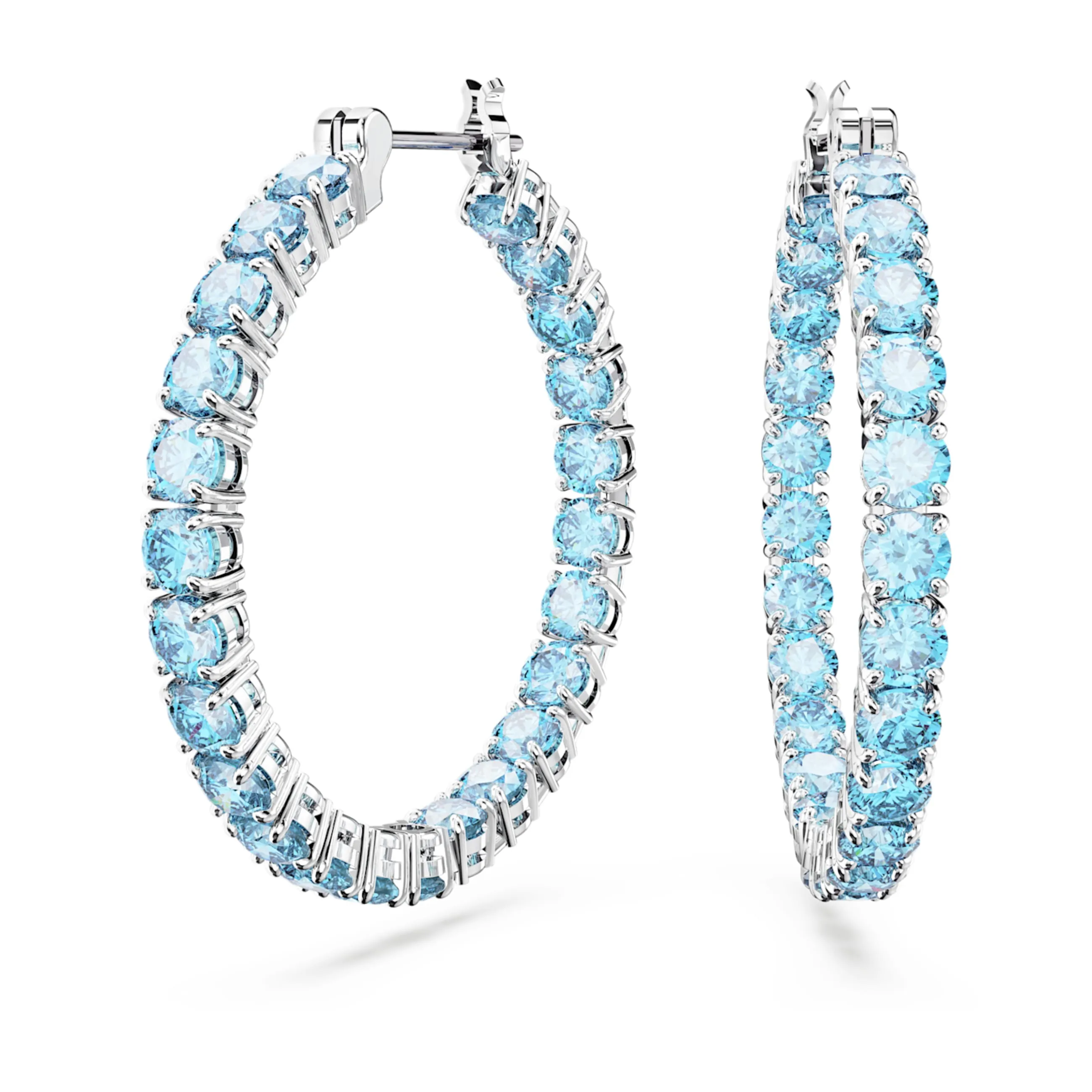 Swarovski Jewellery Matrix hoop earrings (Blue)