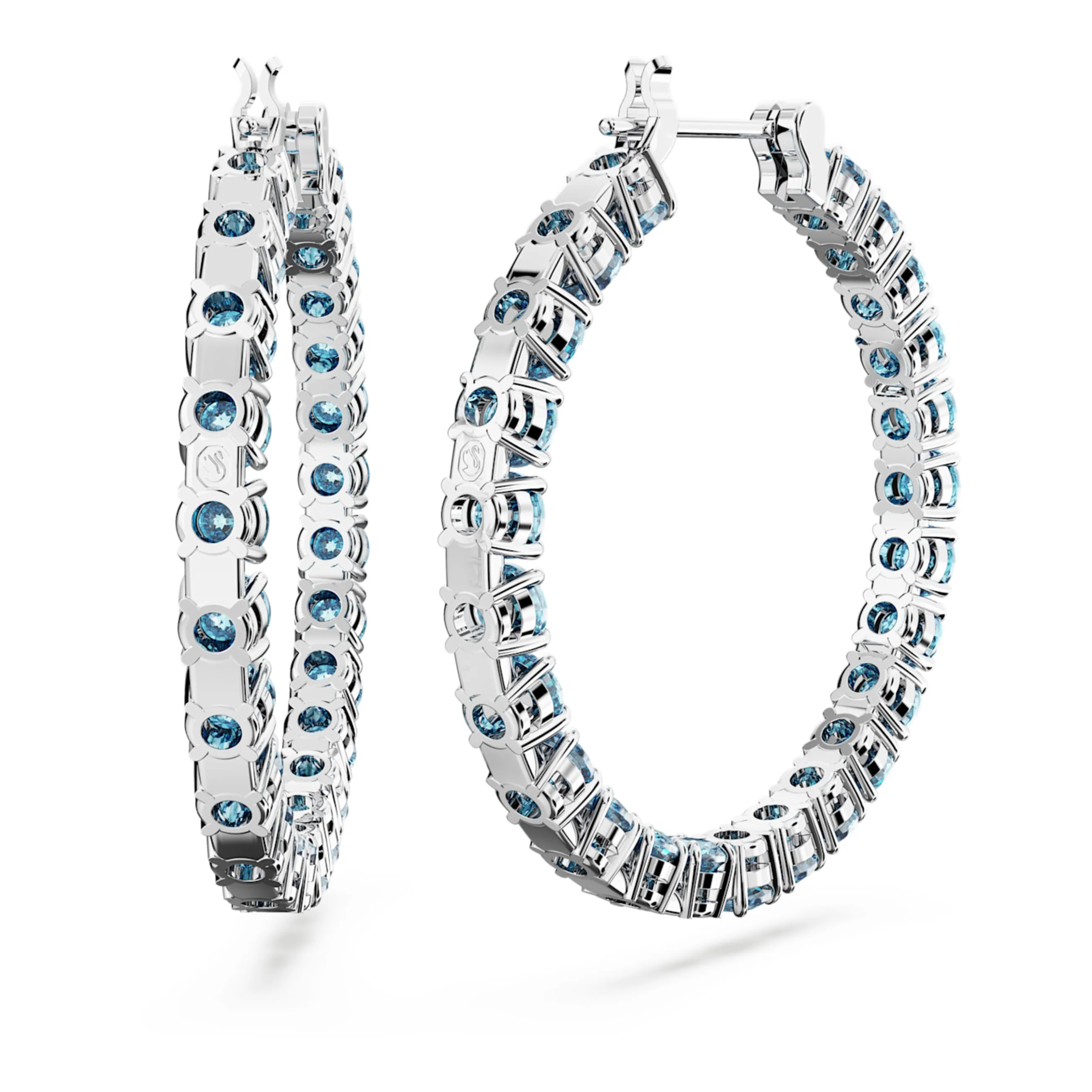 Swarovski Jewellery Matrix hoop earrings (Blue)