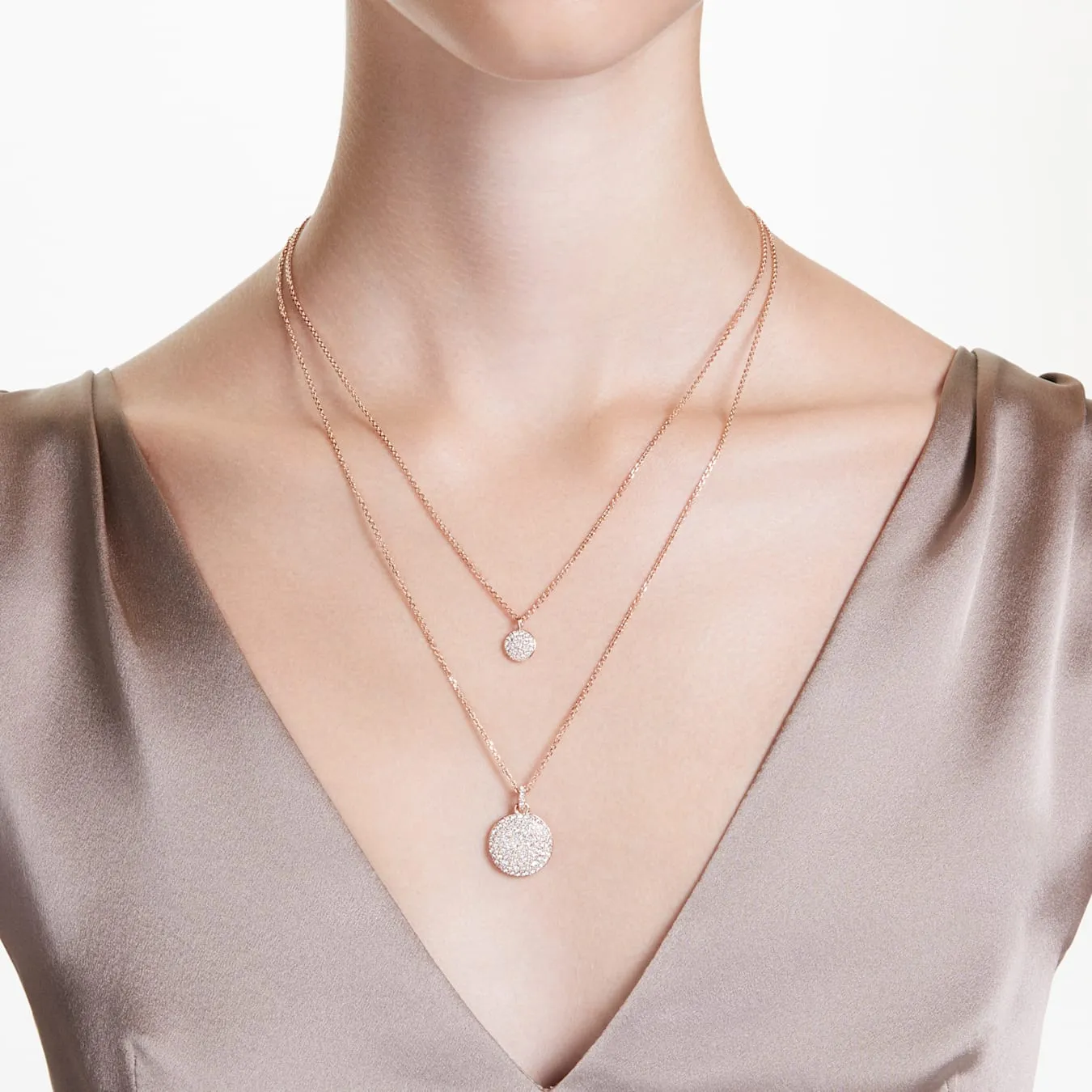 Swarovski Jewellery Rose Gold Meteora layered pendant