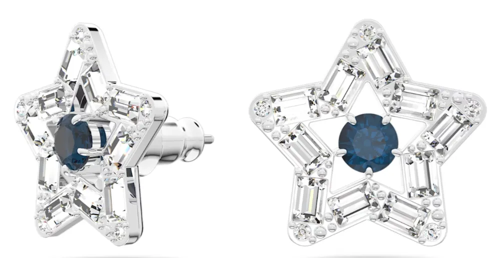 Swarovski Jewellery Stella Stud Blue Star Earrings