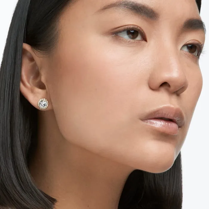 Swarovski Jewellery Swarovski Angelic White Yellow Gold Plated Stud Earrings