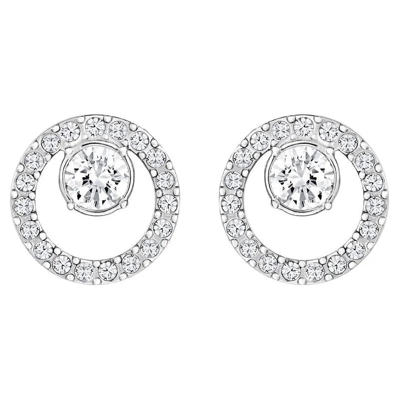 Swarovski Jewellery Swarovski Creativity Circle White Rhodium Plated Earrings