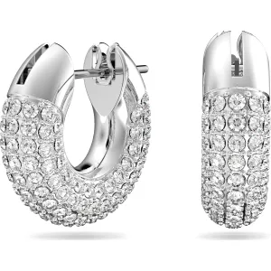 Swarovski Jewellery Swarovski Dextera Rhodium Plated White Crystal Small Hoop Earrings