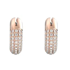 Swarovski Jewellery Swarovski Dextera Rose Gold Tone Plated White Crystal Pave Hoop Earrings