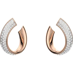 Swarovski Jewellery Swarovski Exist Yellow Gold Tone Plated White Crystal Small Hoop Earrings
