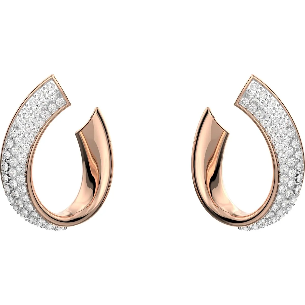 Swarovski Jewellery Swarovski Exist Yellow Gold Tone Plated White Crystal Small Hoop Earrings