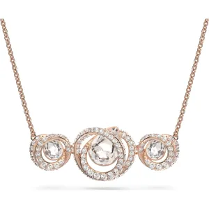 Swarovski Jewellery Swarovski Generation Rose Gold Tone Plated White Crystal Tri Spiral Pendant