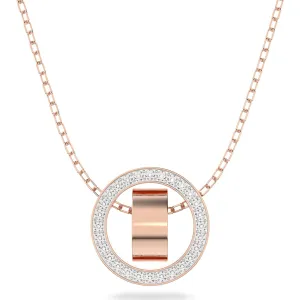 Swarovski Jewellery Swarovski Hollow Rose Gold Tone Plated Small White Crystal Circle Pendant