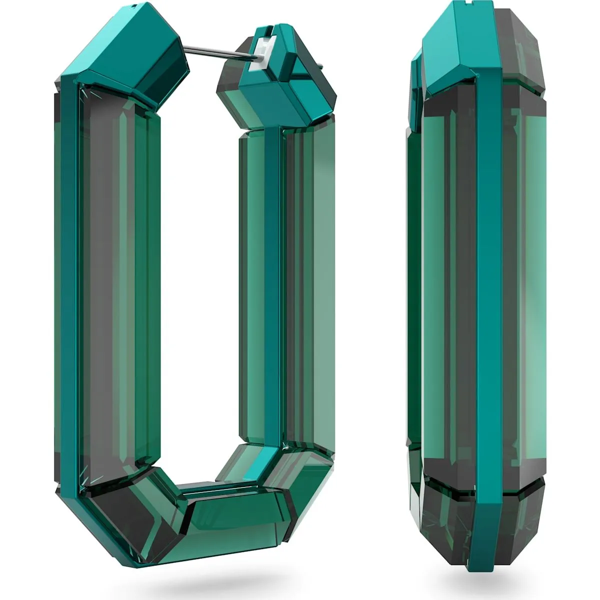 Swarovski Jewellery Swarovski Lucent Green Crystal Hoop Earrings