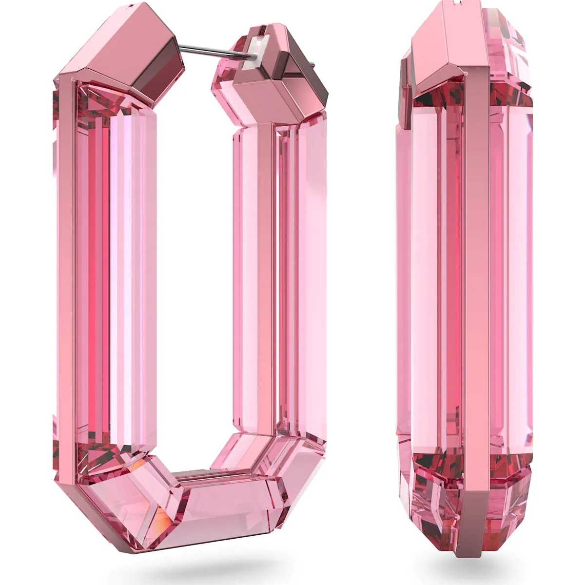 Swarovski Jewellery Swarovski Lucent Pink Crystal Hoop Earrings