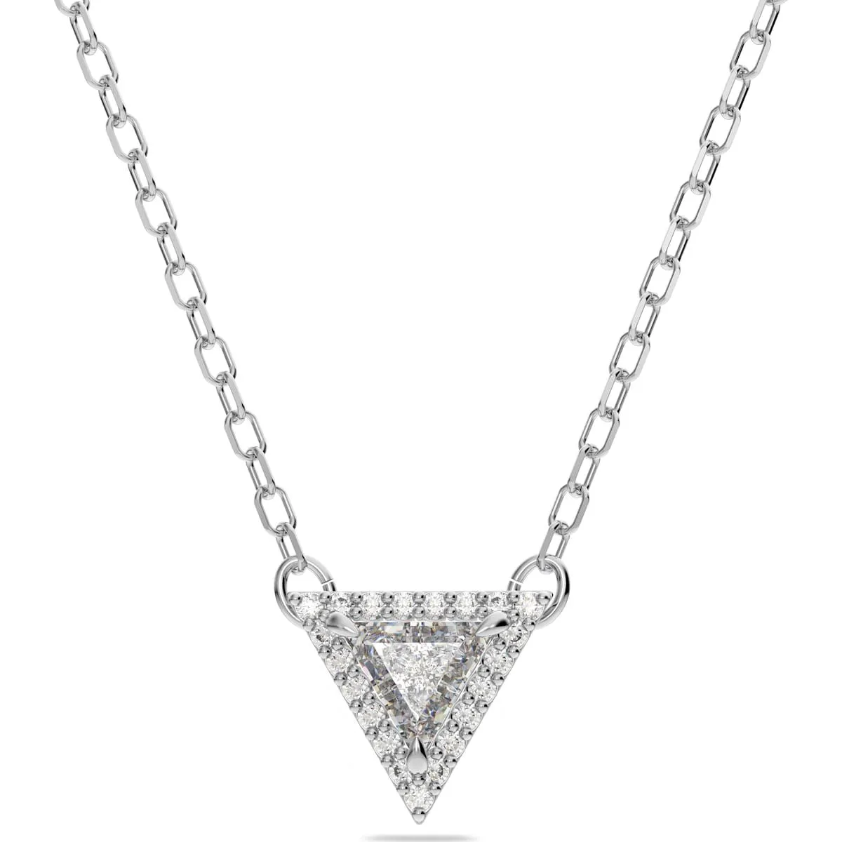 Swarovski Jewellery Swarovski Ortyx Rhodium Plated White Crystal Triangle Pendant