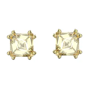 Swarovski Jewellery Swarovski Stilla Gold Tone Plated Yellow Crystal Cushion Cut Stud Earrings