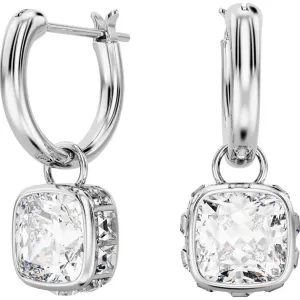 Swarovski Jewellery Swarovski Stilla Rhodium Plated Square Cut White Crystal Earrings