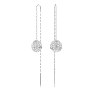 Swarovski Jewellery Swarovski Sublima Rhodium Plated Crystal Drop Earrings