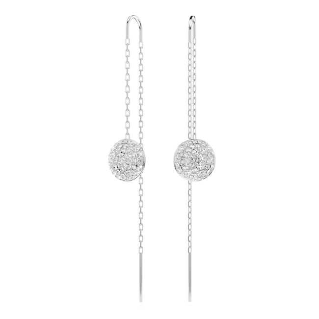 Swarovski Jewellery Swarovski Sublima Rhodium Plated Crystal Drop Earrings