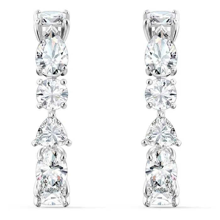 Swarovski Jewellery Swarovski Tennis Deluxe White Rhodium Plated Mixed Cuff Earrings