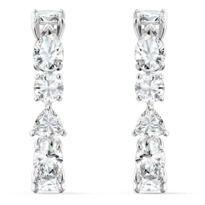 Swarovski Jewellery Swarovski Tennis Deluxe White Rhodium Plated Mixed Cuff Earrings