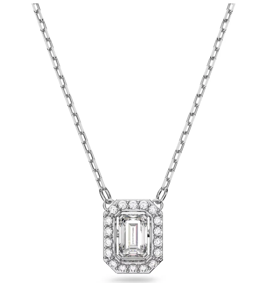 Swarovski Jewellery Swarovski Una Rhodium Plated Crystal Octagon Necklace
