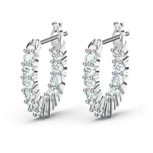 Swarovski Jewellery Swarovski Vittore White Rhodium Plated Mini Hoop Earrings