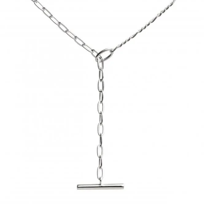T-bar Contrasting Chain 18" Necklace 96811HP Dew Jewellery
