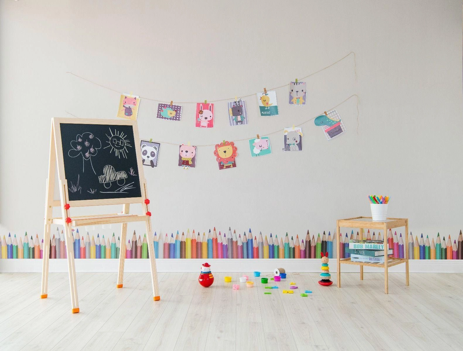 Teamson USA TK-FB026 Little Artist Vangogh Kids Easels - Wood/Red