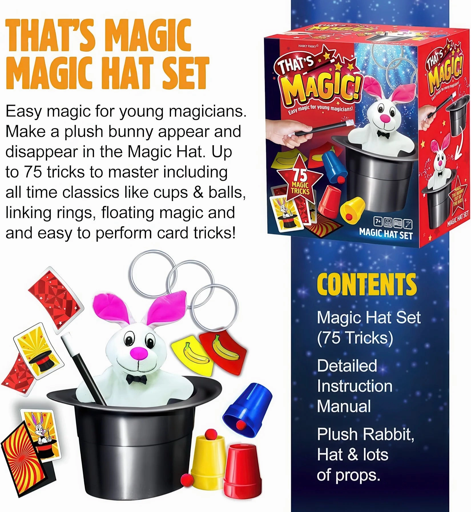 That's Magic, Magic Hat Set - Featuring 75 Fun Easy Tricks